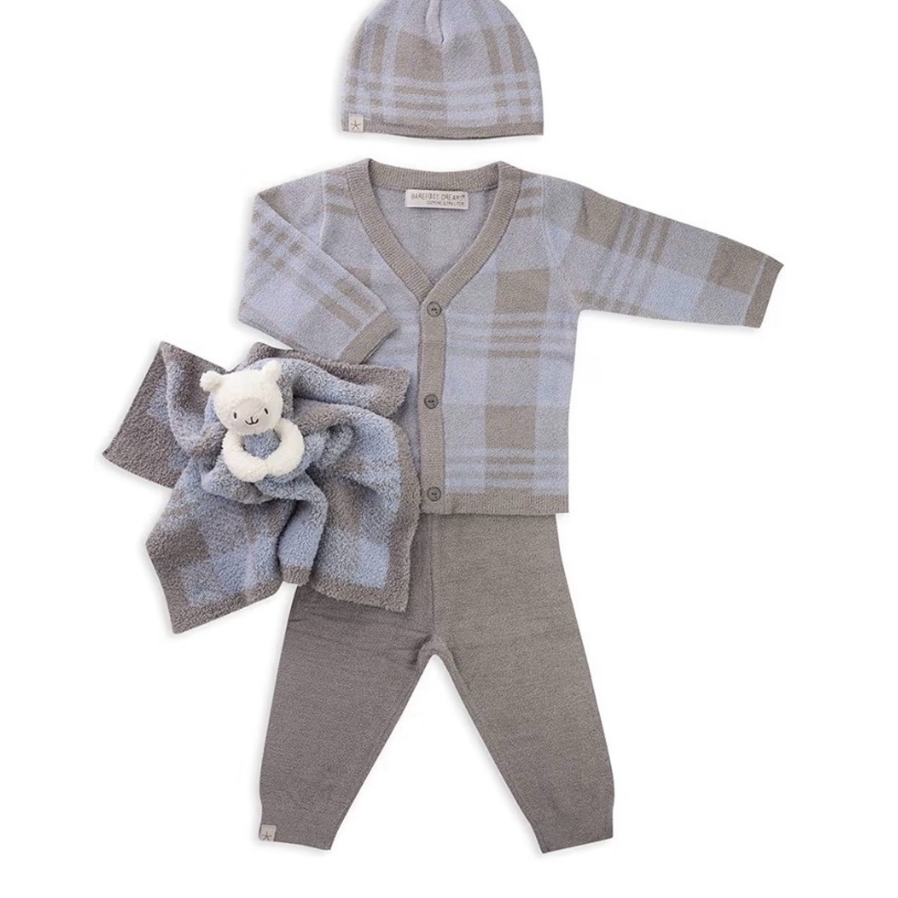 Barefoot Dreams Sky and Dove Gray Baby Bundle